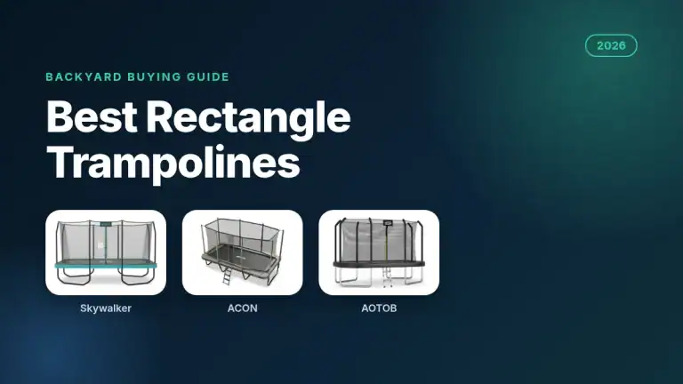 Best rectangle trampolines 2026 buying guide featuring Skywalker, ACON and AOTOB rectangle trampolines