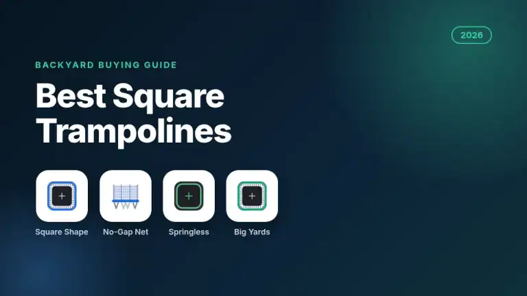 Best square trampolines 2026 buying guide with square trampoline icons