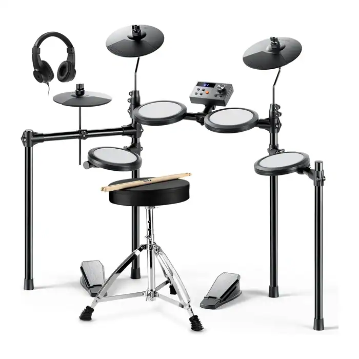 Donner DED-70 electronic drum set with headphones, the best kids drum set with headphones