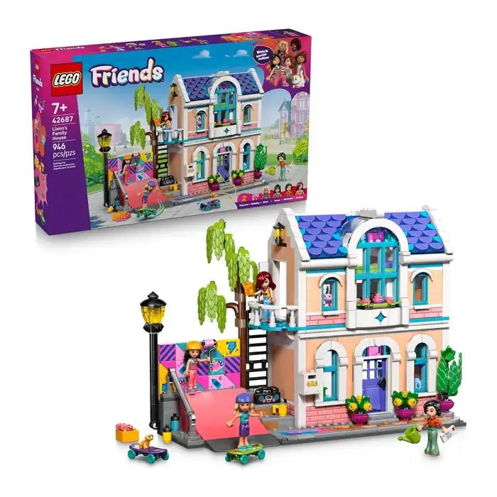 LEGO Friends Liann's Family House 42687 building set with four minidolls