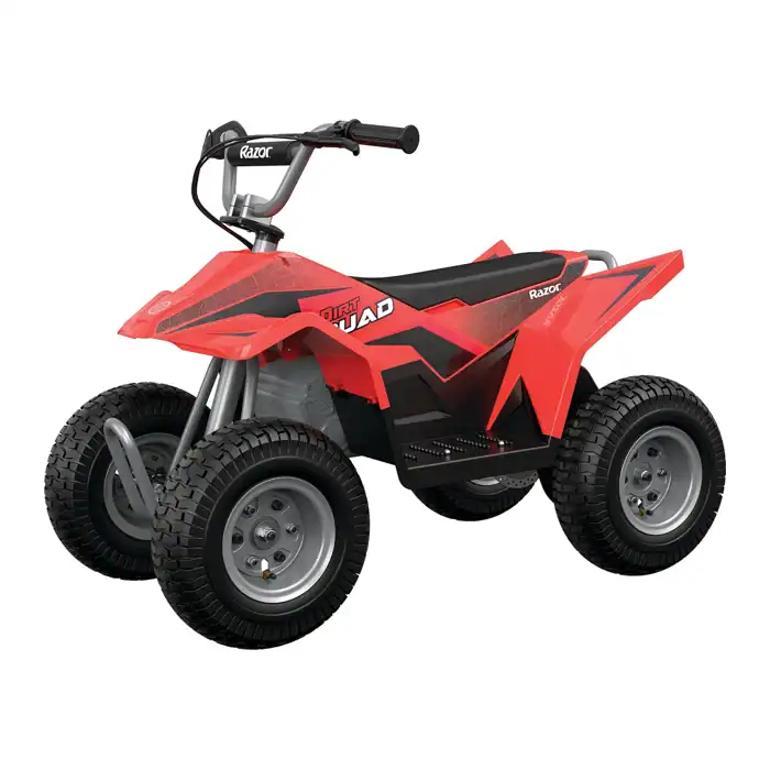 Razor Dirt Quad 24V electric ATV for kids in red and black
