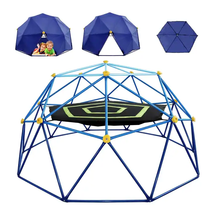 YuAnWe 10FT climbing dome with hammock for big kids